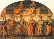 PERUGINO, Pietro Fortitude and Temperance with Six Antique Heroes china oil painting reproduction